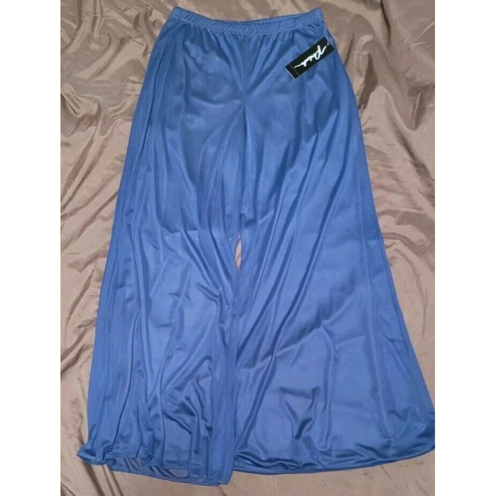 Blue Prelude Lined With Sheer Overlay Slacks NWT Size M